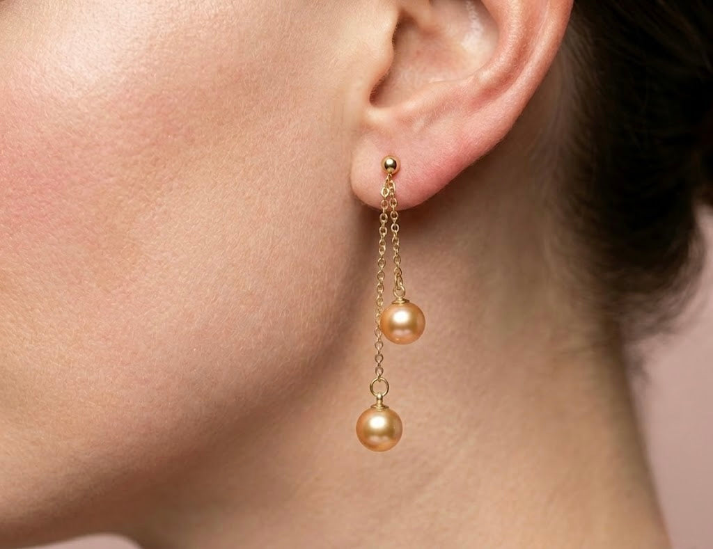 Boucles d’oreilles perles corails