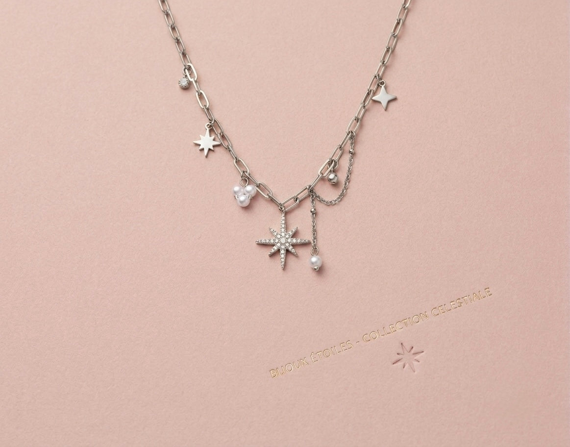 Collier étoile argent