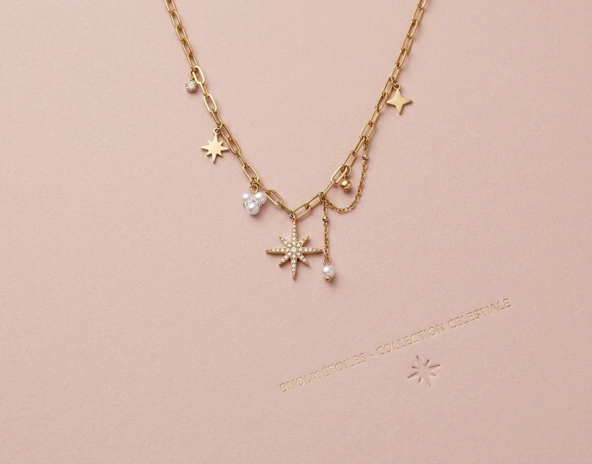 Collier étoile or