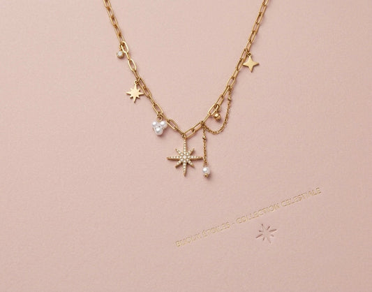 Collier étoile or